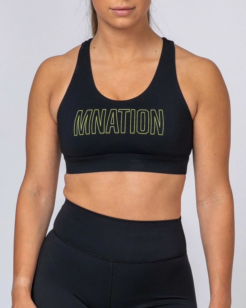 Budget ๐งจ Muscle Nation ๐ฉ Womens Motion Sculpt Bra - Black ๐คฉ 3 Muscle Nation Womens Motion Sculpt Bra - Black