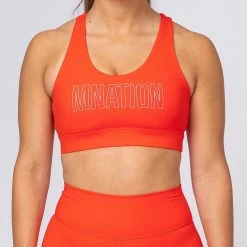 Muscle Nation Motion Sculpt Bra - Infrared Womens