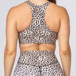 Muscle Nation Motion Sculpt Bra - Yellow Leopard Womens