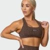 Muscle Nation Flex Bra - Chocolate Mini Cheetah Print