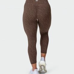 Muscle Nation Signature Scrunch 7/8 Leggings - Chocolate Mini Cheetah Print Welcome To The Club