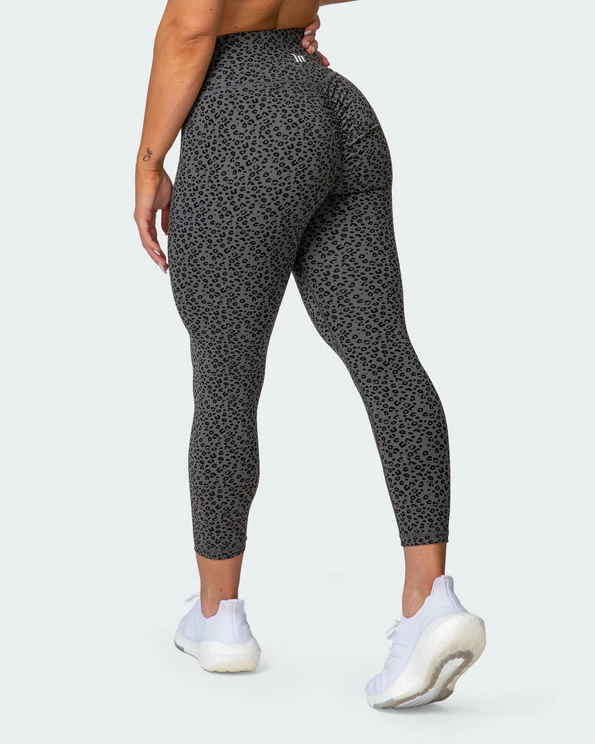 Deals 🛒 Muscle Nation Welcome To The Club Signature Scrunch 7/8 Leggings - Monochrome Mini Cheetah Print ⌛ 3 Muscle Nation Welcome To The Club Signature Scrunch 7/8 Leggings - Monochrome Mini Cheetah Print