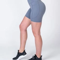 Muscle Nation Pocket Bike Shorts - Stone