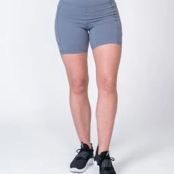 Muscle Nation Pocket Bike Shorts - Stone