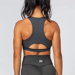 Muscle Nation Womens Power Bra - Heather Black