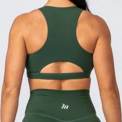 Muscle Nation Womens Power Bra - Moss