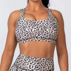 Muscle Nation Power Bra - Yellow Leopard