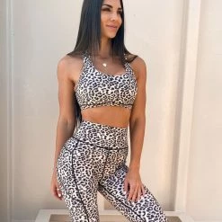 Muscle Nation Power Bra - Yellow Leopard