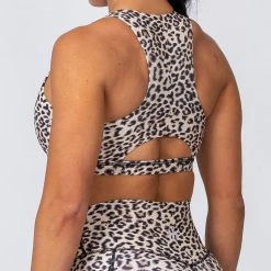 Muscle Nation Power Bra - Yellow Leopard
