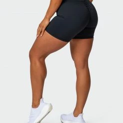 Muscle Nation Prize Fighter Bike Shorts - Black W/ White & Aqua 30% EOFY SALE