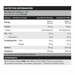 Muscle Nation WHEY Protein Isolate - Vanilla Ice Cream - 30 Serves 30% EOFY SALE