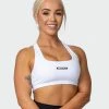 Cheap 👍 Muscle Nation Flex Bra - White 👍 2 Muscle Nation Flex Bra - White