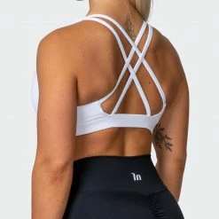 Muscle Nation Welcome To The Club All-Star Deep V Bra - White