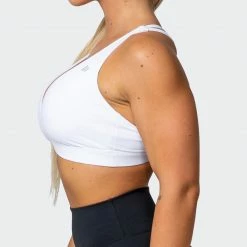 Muscle Nation Welcome To The Club All-Star Deep V Bra - White