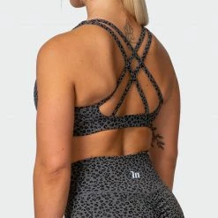 New ๐ Muscle Nation All-Star Deep V Bra - Monochrome Mini Cheetah Print โญ 13 Muscle Nation All-Star Deep V Bra - Monochrome Mini Cheetah Print