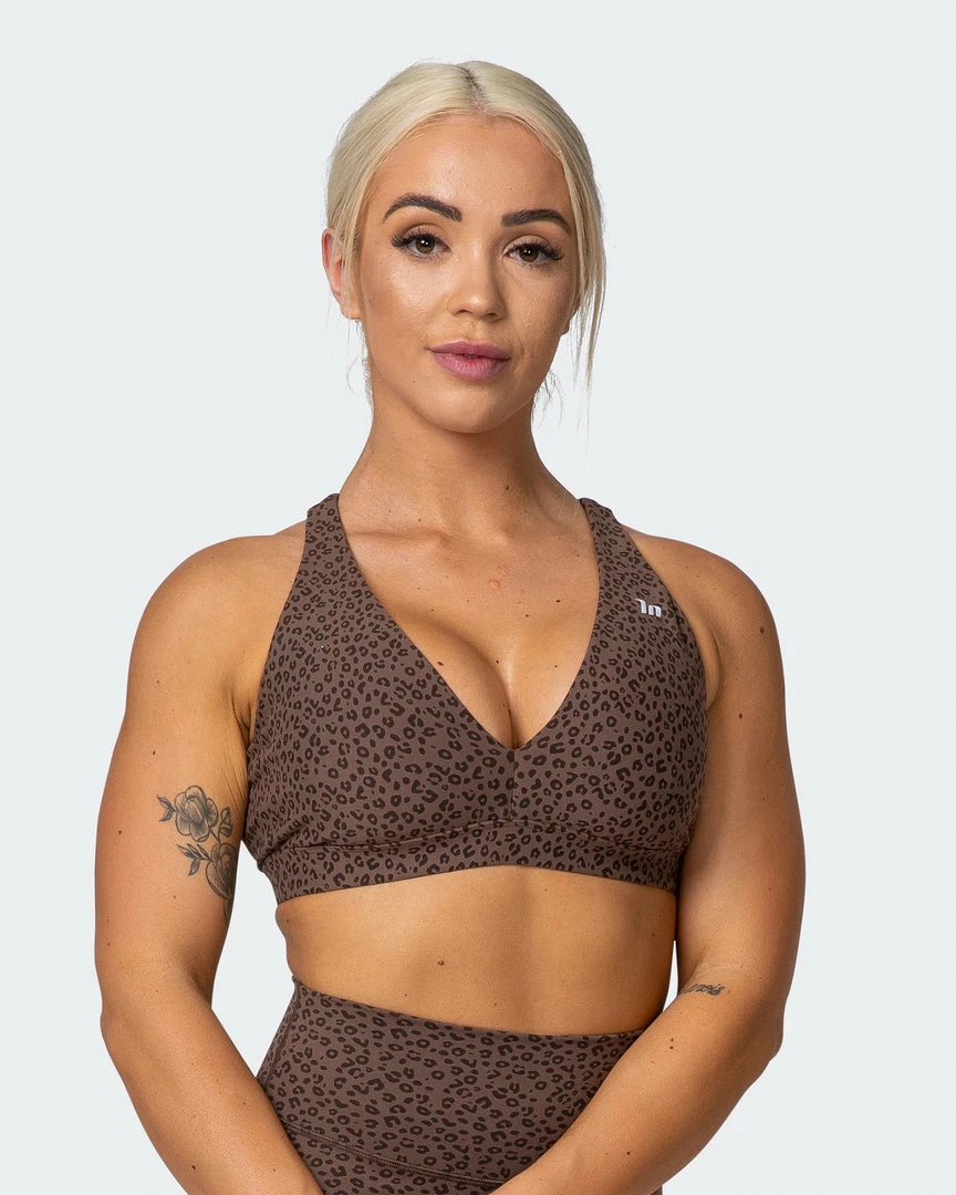 Top 10 ⌛ Muscle Nation All-Star Deep V Bra - Chocolate Mini Cheetah Print Welcome To The Club 😉 3 Muscle Nation All-Star Deep V Bra - Chocolate Mini Cheetah Print Welcome To The Club