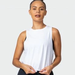 Muscle Nation Recovery Tank - White Womens