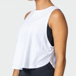 Muscle Nation Recovery Tank - White Womens