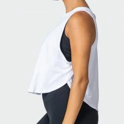 Muscle Nation Recovery Tank - White Womens