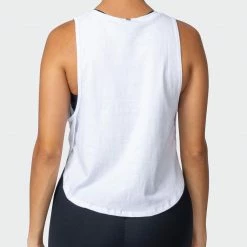 Muscle Nation Recovery Tank - White Womens