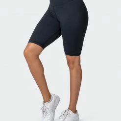 Muscle Nation 30% EOFY SALE Signature Scrunch Referee Length Shorts - Black