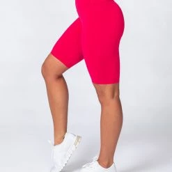 Muscle Nation Signature Referee Length High Waist Scrunch - Hot Pink