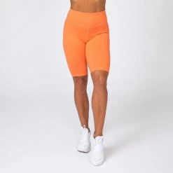 Muscle Nation Signature Referee Length High Waist Scrunch - Orange Sherbet Scrunch Bum