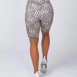 Muscle Nation 30% EOFY SALE Signature Referee Length High Waist Scrunch - Yellow Leopard