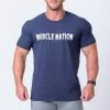 Coupon ⭐ Muscle Nation Retro Tee - Navy Mens 🔥 2 Muscle Nation Retro Tee - Navy Mens