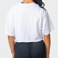 Promo ๐ Muscle Nation ๐ฉ Womens Retro Vibes Cropped Vintage Tee - Washed White ๐ 14 Muscle Nation Womens Retro Vibes Cropped Vintage Tee - Washed White