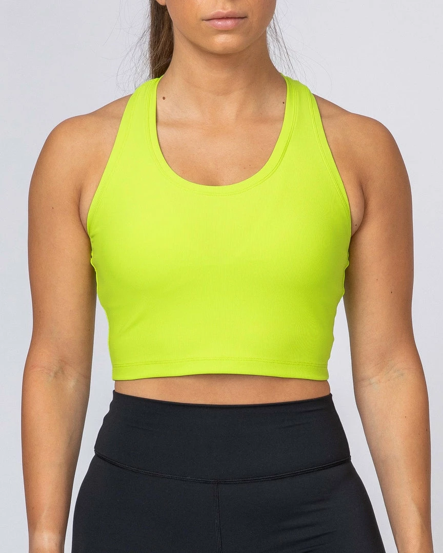 Best Pirce ๐ฅฐ Muscle Nation ๐ฉ Womens Ribbed Cropped Tank - Acid Lime ๐ 5 Muscle Nation Womens Ribbed Cropped Tank - Acid Lime