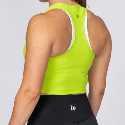 Best Pirce ๐ฅฐ Muscle Nation ๐ฉ Womens Ribbed Cropped Tank - Acid Lime ๐ 12 Muscle Nation Womens Ribbed Cropped Tank - Acid Lime