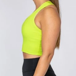 Best Pirce ๐ฅฐ Muscle Nation ๐ฉ Womens Ribbed Cropped Tank - Acid Lime ๐ 13 Muscle Nation Womens Ribbed Cropped Tank - Acid Lime