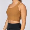 Best Sale ๐ Muscle Nation Ribbed Cropped Tank - Latte ๐ฉ Womens ๐งจ 1 Muscle Nation Ribbed Cropped Tank - Latte Womens