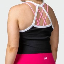 Muscle Nation Ripple Strappy Tank - Black 30% EOFY SALE