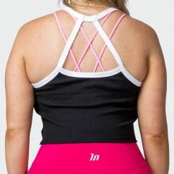 Muscle Nation Ripple Strappy Tank - Black 30% EOFY SALE