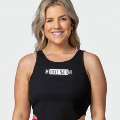 Muscle Nation Scorching Hot Ribbed Tank - Black