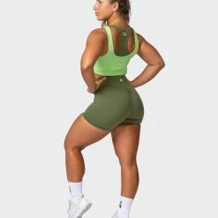 Muscle Nation Scorching Hot Ribbed Tank - Lime Flash