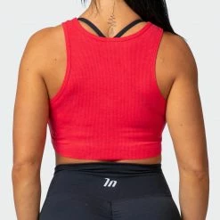Cheap โ๏ธ Muscle Nation Script Rib Cropped Tank - Hot Red ๐ฉ Womens ๐ 15 Muscle Nation Script Rib Cropped Tank - Hot Red Womens