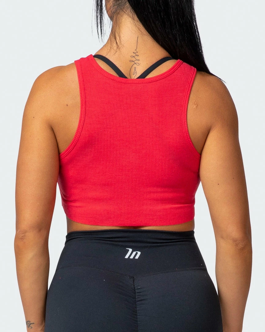 Cheap โ๏ธ Muscle Nation Script Rib Cropped Tank - Hot Red ๐ฉ Womens ๐ 8 Muscle Nation Script Rib Cropped Tank - Hot Red Womens