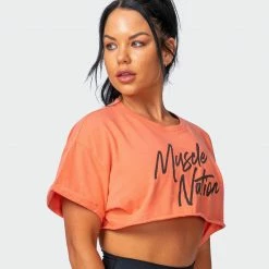Promo ๐ Muscle Nation ๐ฉ Womens Script Super Cropped Tee - Washed Citrus ๐ฏ 17 Muscle Nation Womens Script Super Cropped Tee - Washed Citrus