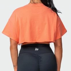 Promo ๐ Muscle Nation ๐ฉ Womens Script Super Cropped Tee - Washed Citrus ๐ฏ 22 Muscle Nation Womens Script Super Cropped Tee - Washed Citrus