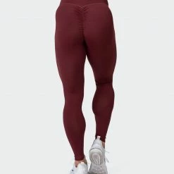 Muscle Nation Scrunch Ankle Length Leggings - Merlot