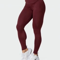 Budget ✔️ Muscle Nation Scrunch Ankle Length Leggings - Merlot 🧨 13 Muscle Nation Scrunch Ankle Length Leggings - Merlot
