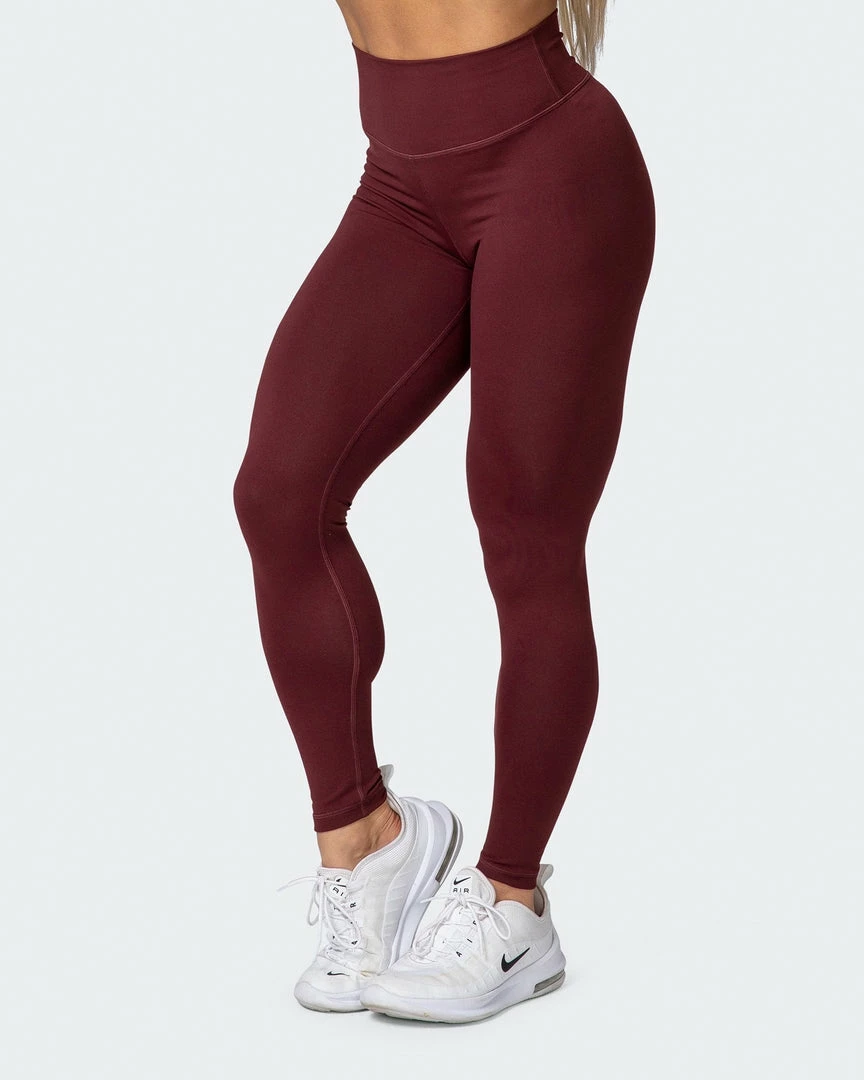 Budget ✔️ Muscle Nation Scrunch Ankle Length Leggings - Merlot 🧨 8 Muscle Nation Scrunch Ankle Length Leggings - Merlot