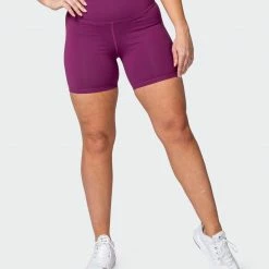Muscle Nation Signature Scrunch Bike Shorts - Boysenberry Featured