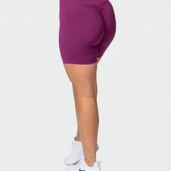 Muscle Nation Signature Scrunch Bike Shorts - Boysenberry Featured