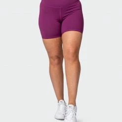 Muscle Nation Signature Scrunch Bike Shorts - Boysenberry Featured