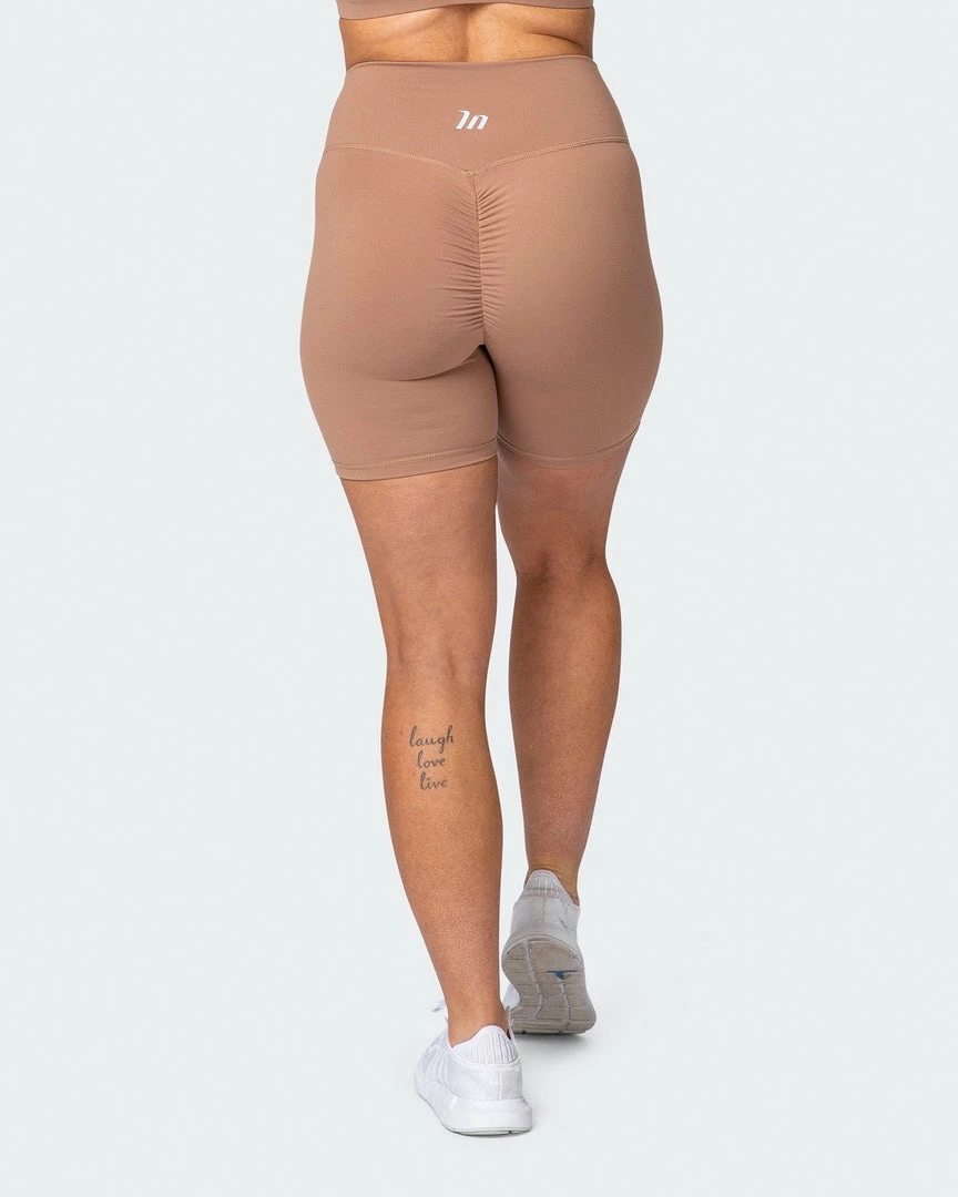 Deals ๐ Muscle Nation Signature Scrunch Bike Shorts - Chai โ๏ธ 5 Muscle Nation Signature Scrunch Bike Shorts - Chai