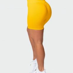Muscle Nation Featured Signature Scrunch Bike Shorts - Golden